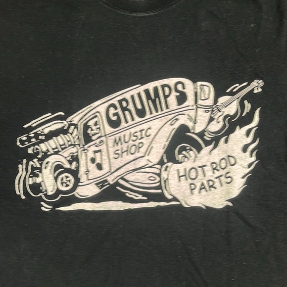 Grumps Music and Hotrod Shop T shirt - Picture 2 of 5
